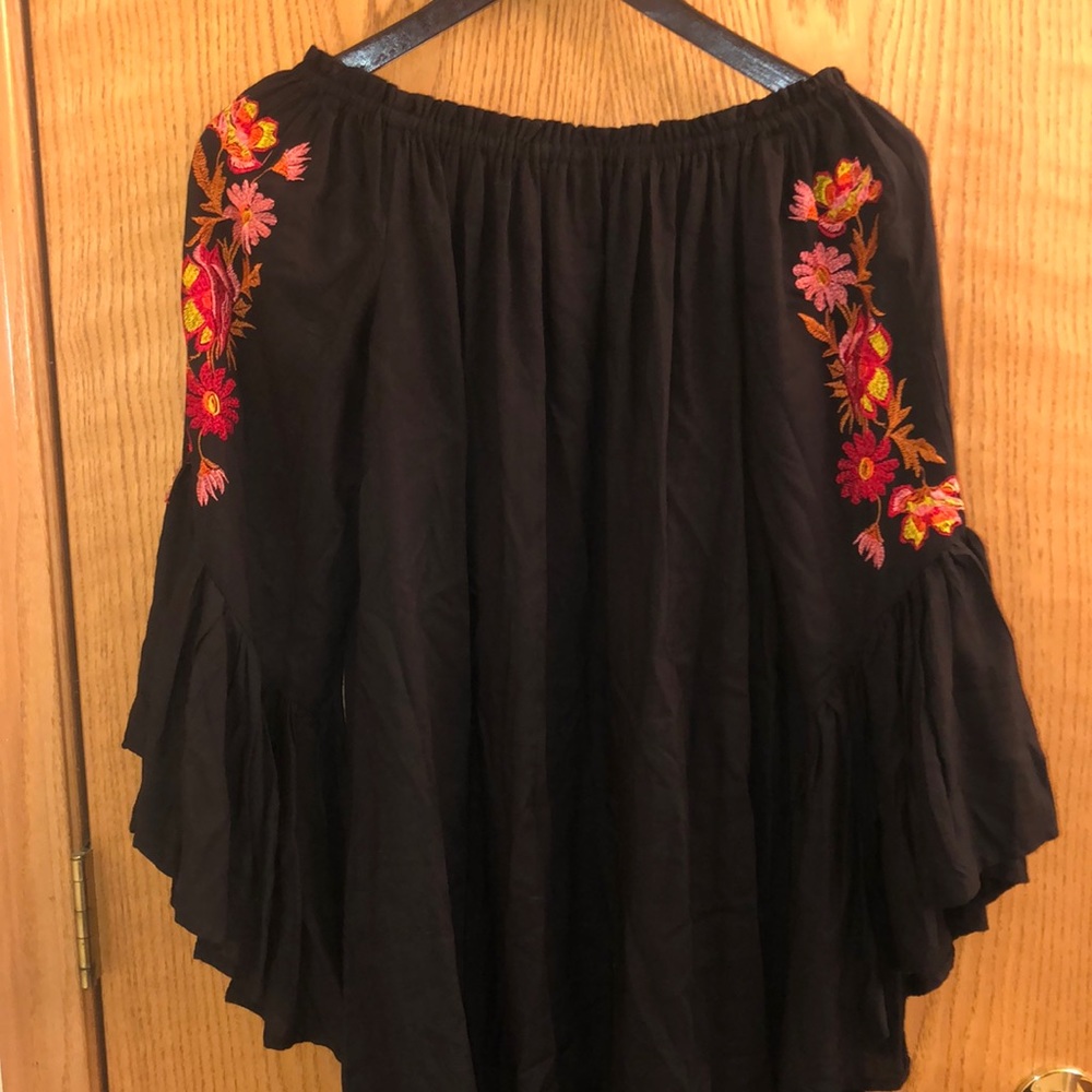 Black Boho Mini Dress